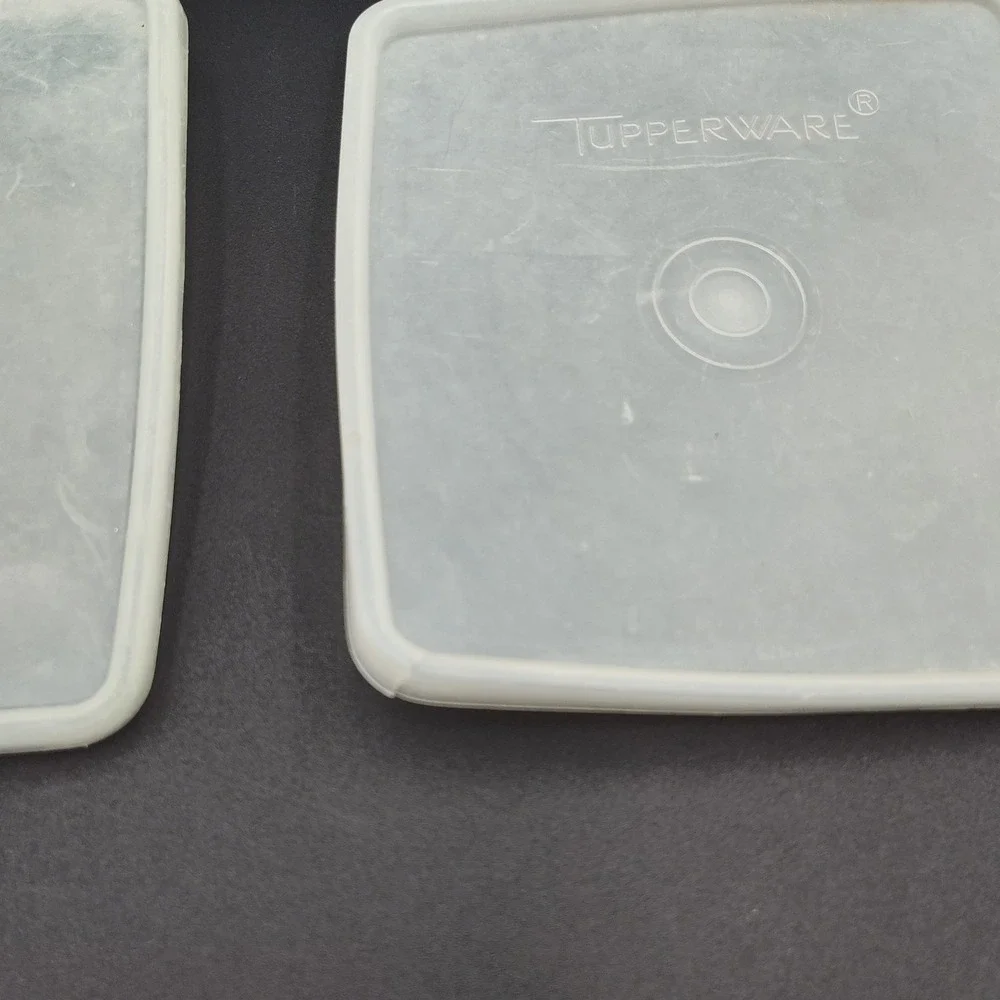 Set-2 TUPPERWARE Square Sandwich Keepers‎ 671-4 Parts Vintage SEE BB24.2GA1287.8